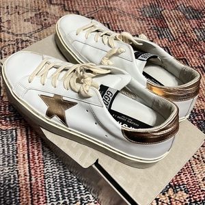 Golden Goose Hi Star classic white with rose gold